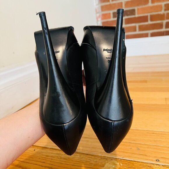 Saint Laurent YSL Black Calfskin Janis Stiletto Heel Platform Pumps 38.5 - Picture 15 of 16